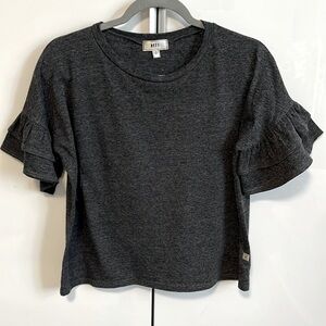 NYTT Cotton T-Shirt Frill Arm NWOT, Size M